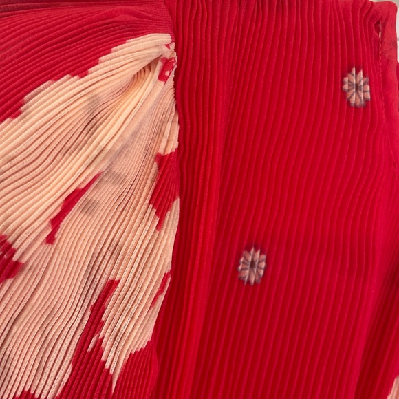 Ganni tiered floral-print plisse’ chiffon midi dress - Picture 7 of 11